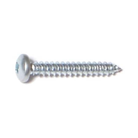 Midwest Fastener Sheet Metal Screw, #4 x 3/4 in, Zinc Plated Steel Pan Head Square Drive, 100 PK 08704